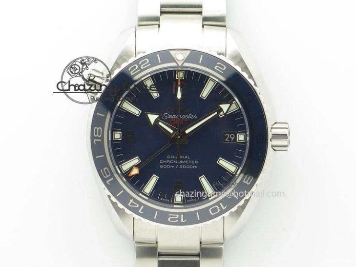 0320 Sophisticated Planet Ocean Master Chronometer Chrono SS OM 1:1 Best Edition Orange On SS Bracelet A 8156